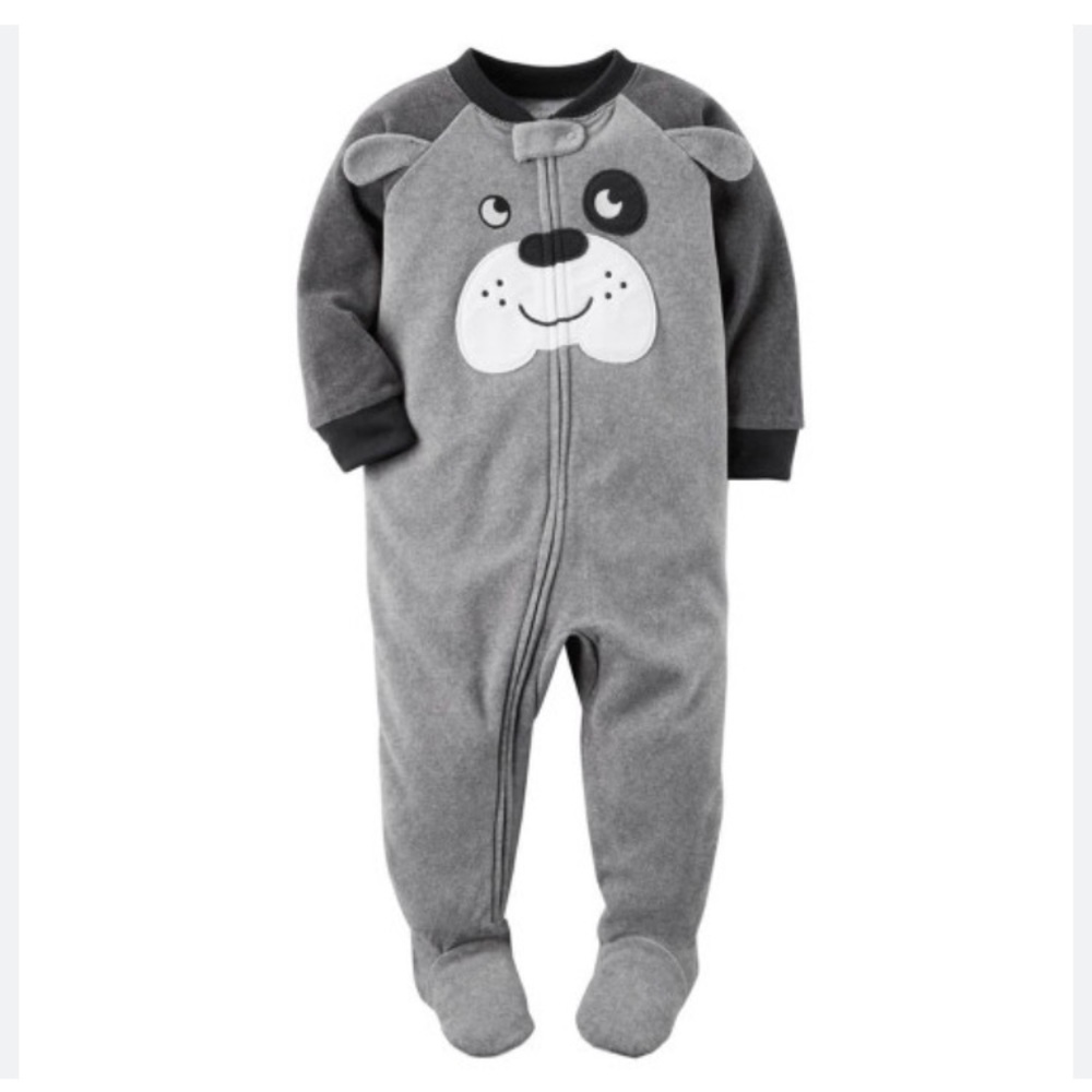 CARTER’S Fleece Puppy Dog One-Piece Pajamas Size 2T NWT
